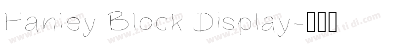 Hanley Block Display字体转换